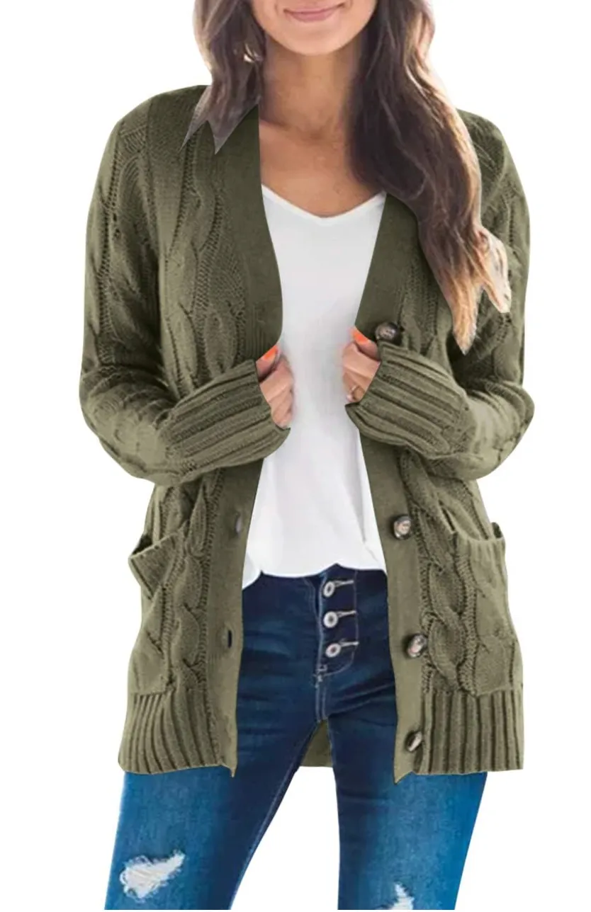 Olive Green Cardigan