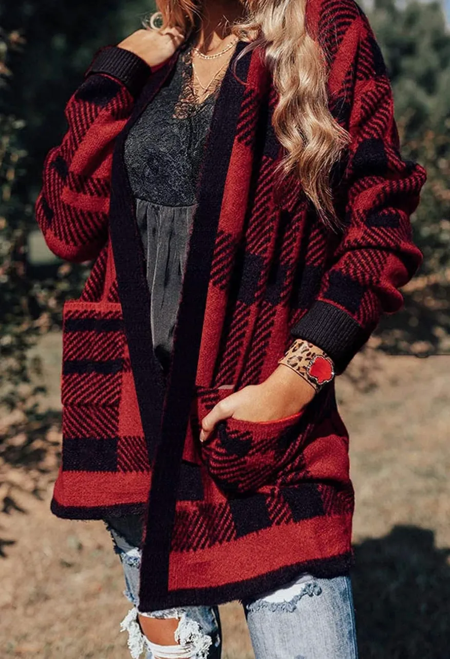 Plaid Cardigan